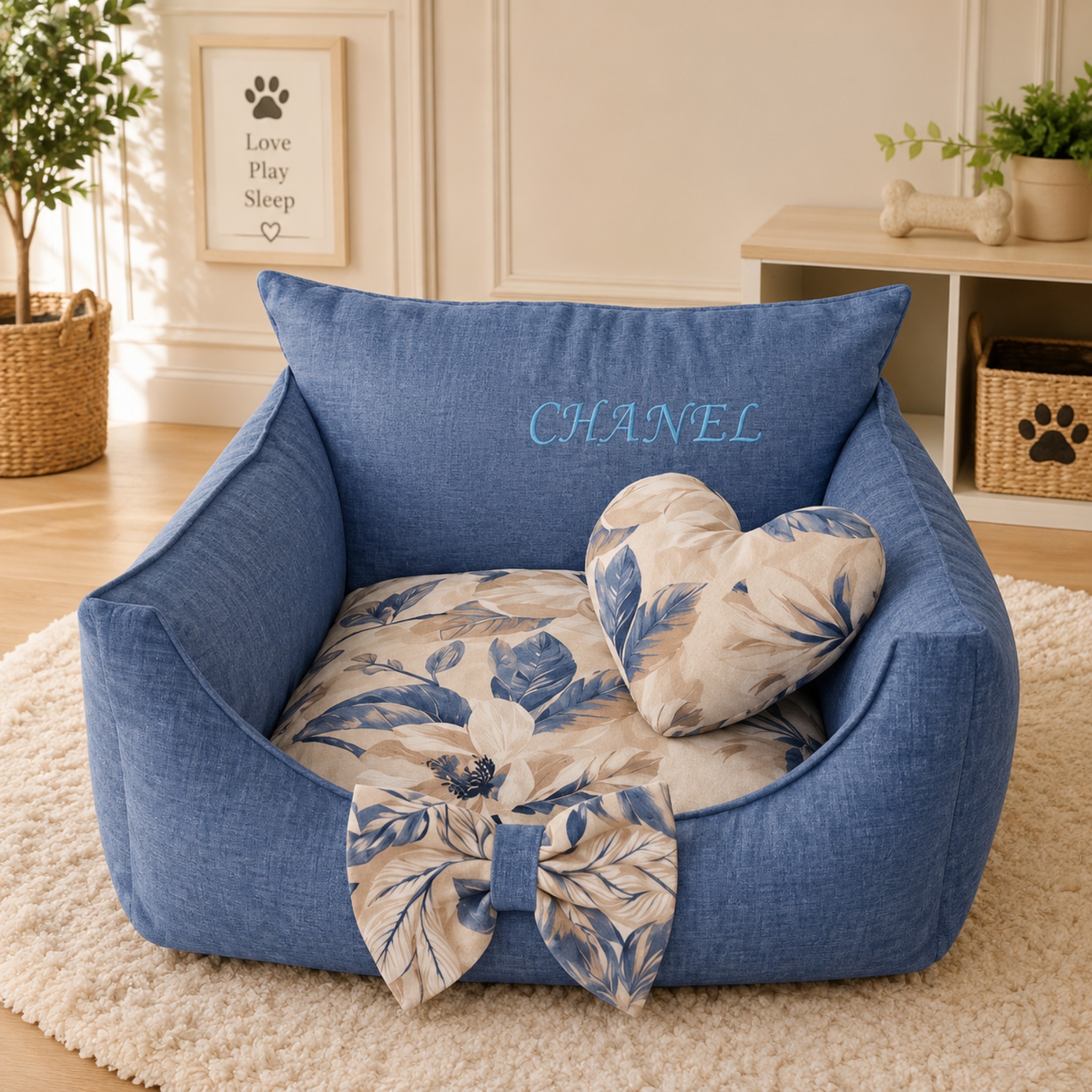 Cuccia per Cani Personalizzabile Cotone - Nome Ricamato